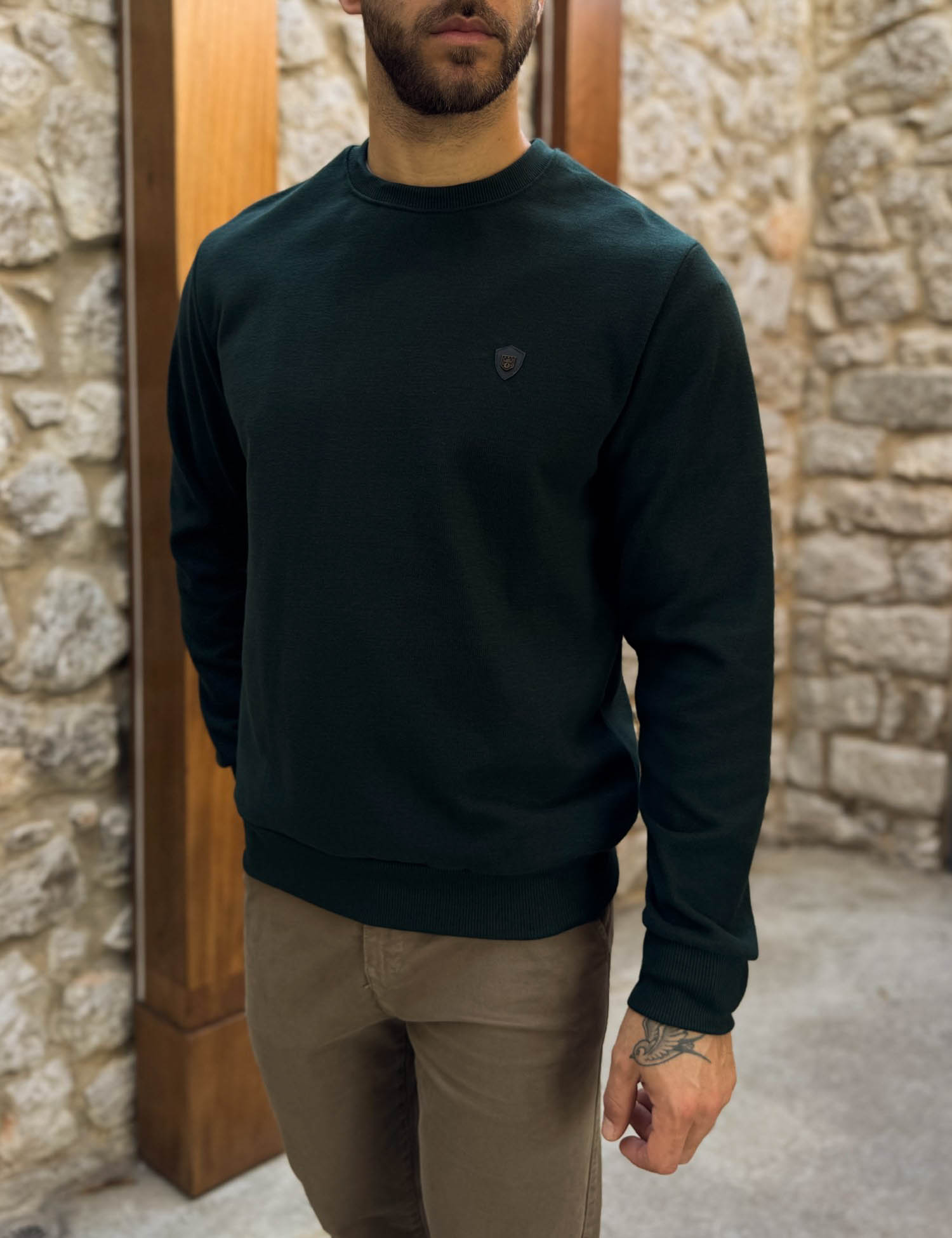 Everbest Ανδρική κυπαρισσί μακρυμάνικη ριπ μπλούζα Plus Size 261030 φωτογραφία